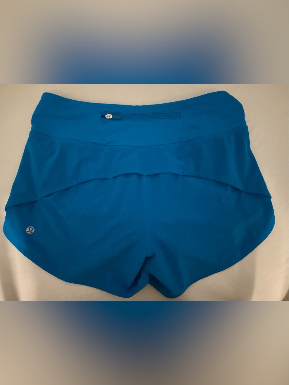 lululemon athletica Teal Blue Running Shorts with Back Zip